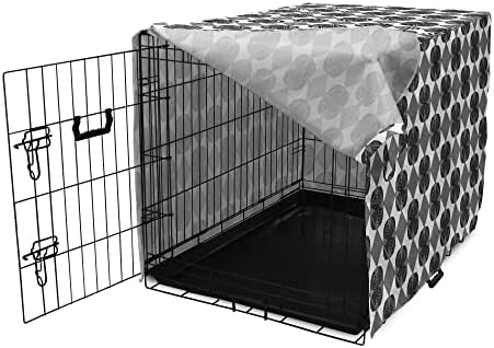 Foldout Геометричен Калъф за клетка за кучета, Монохромен, в съвременен стил в Изкуството, С Перекрывающимися на Квадратчета