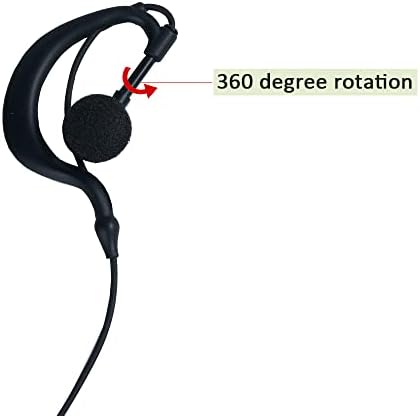 Слушалка за радиостанции BVMAG Walike за Baofeng, слушалки G-образна форма, която е съвместима с Baofeng BF-888S UV-5R BF-F9