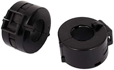 X-DREE 12 бр. Черен скоба за кабел с диаметър 15 мм на ферритовом филтъра потискане на смущения EMI RFI (12 бр. черен