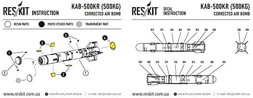 Рескит RS48-0100 - 1/48 – Управлявана бомба KAB-500Kr (500 кг) (2 бр.) От смола