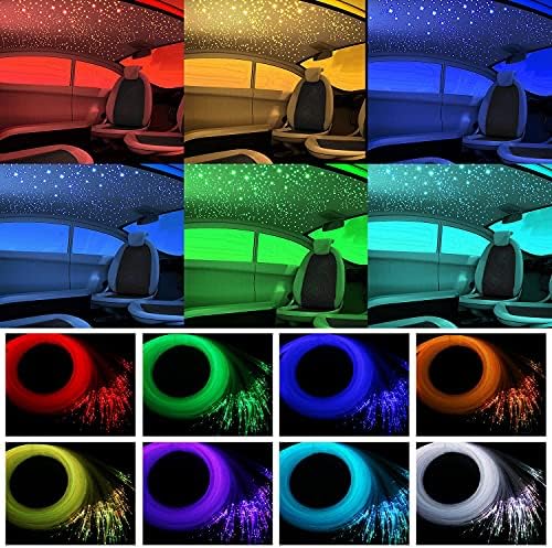 Оптични тела AMKI 16 W, Комплект за осветление Хедлайнер Starlight, приложение / Режим за Активиране на звука на Дистанционното Управление за Украса на колата и дома, Конци ?