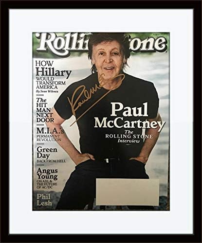 Автограф на Пол Маккартни от списание Rolling Stone в рамка със сертификат за автентичност