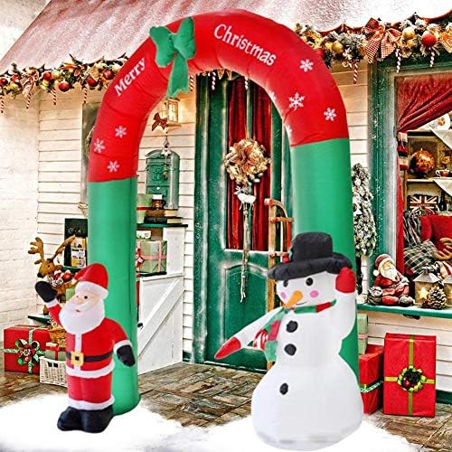 KOqwez33 Коледни Надуваеми Декорация с Височина 240 см, Штепсельная вилица САЩ, Коледна Арка Дядо Коледа с Шарките на Снежен