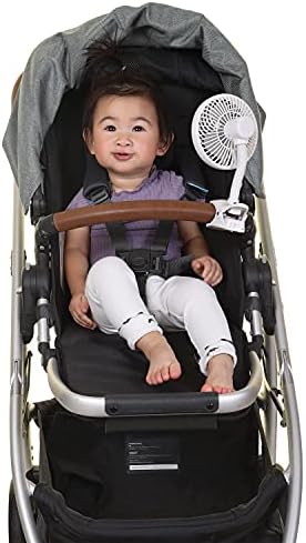 Битумен фен Dreambaby Клетки Deluxe EZY-Fit с гъвкава врата за регулиране на въздушния поток - идеален за детски колички, легла, столове-каталок, плаж, къмпинг и басейна - Бяла -