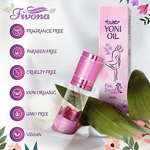 Естествено Балансирана за рН масло FIVONA Yoni за успокояваща грижа за жените - Смес от етерични масла - Хидратиращ маслена смес за борба с миризмата, Детоксикация 30 мл