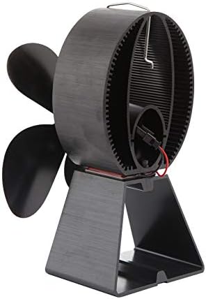 еко-вентилатор за дърва wuxafe Large с 4 остриета, нисък шум вентилатора е с магнитна левитацией премиум-клас с високо налягане - черен