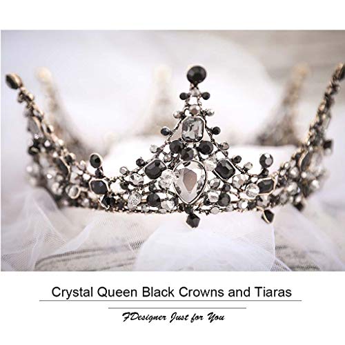 Fdesigner Сватбената Корона в стил барок, Кристални Crown за Булката и Диадеми, Реколта Шапки с Перли Дами, Сватбени