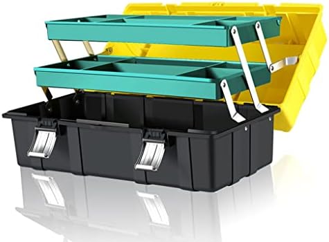 ZCMEB 3-слойный сгъваем Многофункционален комплект инструменти Пластмасов Куфар За домашно обслужване, Куфар за инструменти,