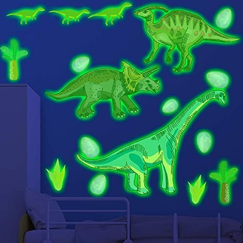 Етикети с Динозавром на стени, Стикери за Стаята на Момчетата, Светещи в Тъмното Етикети с Динозавром На Стени, Таван Етикети