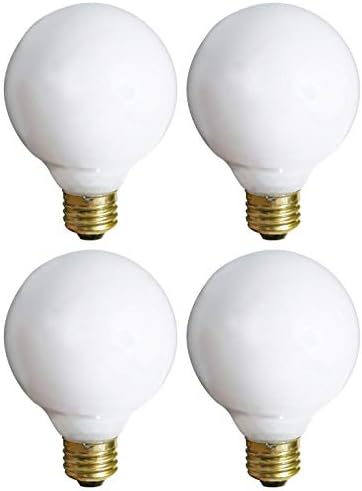 (4 опаковки) Лампа с нажежаема жичка G25 2700K с мека светлина, декоративни лампи-глобуси, средната основа E26,