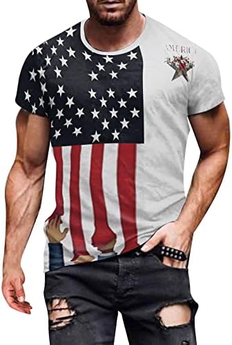Bmisegm Летни Мъжки Тениски С Къс Кръгло Деколте, Модна Тениска на Деня на Независимостта, С Цифрово Ръкав, Мъжки Тениски с образа на Рак на млечната жлеза В областта на