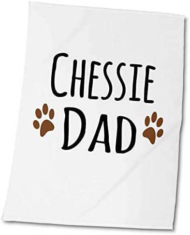 Татко кучета 3dRose Чесси - Любимата порода голдън Ретривър Chesapeake Bay- Кафяви отпечатъци от лапа-Кърпа