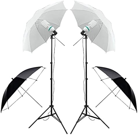 Комплект фон за снимки с чадър WETYG Studio + 4 Фон + 2 Чадър + 2 електрически Крушки с мощност 135 W + Рефлектор