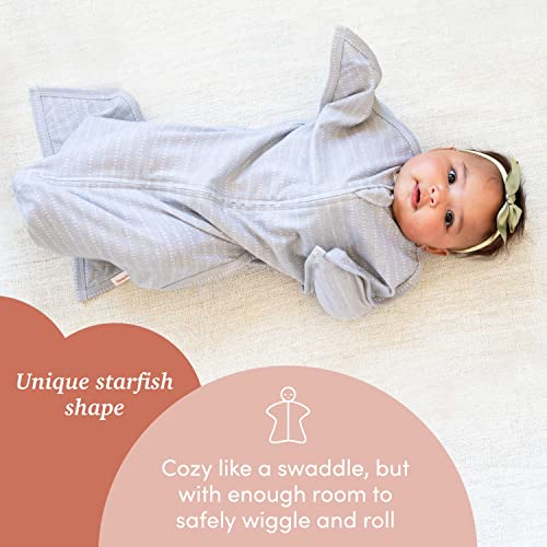SleepingBaby Zipadee-Преходни пеленание с цип - Удобни детски спален чувал с цип - Вместительное Детско Носимое одеяло за лесна смяна на пелени - Сив цвят, с голям размер (12-24 м?