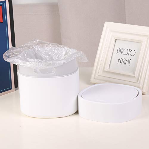 Sheebo Съвременните пластмасови мини кофа за боклук с капак - кош за отпадъци за тоалетка масата, в банята, на работния