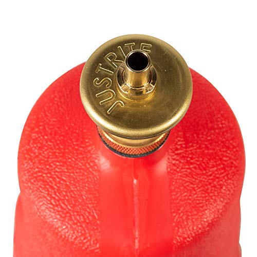 Justrite 14010 Капацитет 8 грама, 4,0 O. D, 10,5 H Червена банка-опаковка от полиетилен с висока плътност