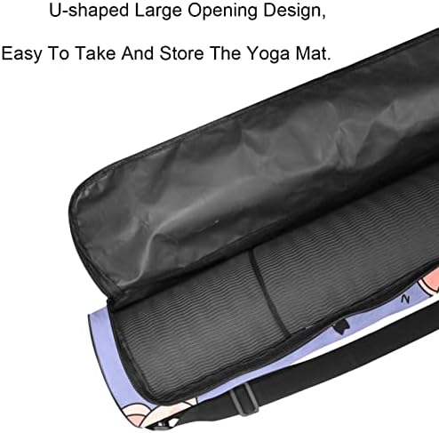 Чанта за подложка за Йога RATGDN, Забавно килимче за Йога упражнения за Спящата Прасе, Чанта за Носене Подложка за Йога
