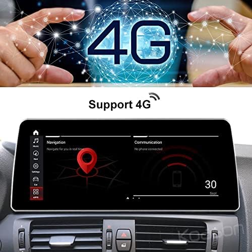12,3-инчов Android Екран Актуализация Дисплей Мултимедиен Плейър, Безжичен CarPlay GPS Навигация за BMW X3/X4/F25/F26 (2014-) NBT