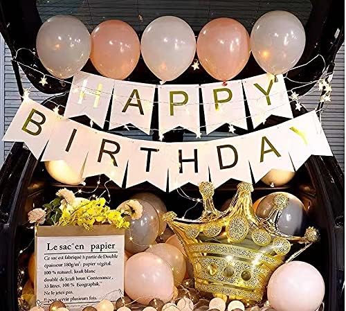 Балон за парти изненада за рождения си ден в багажника на колата, украса на въздушното топка, оформление на балон на рожден