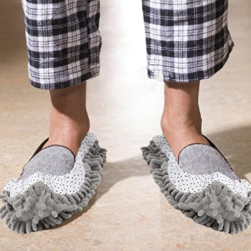 Чехли-парцал Healeved, Обувки за миене на пода: 2 Двойки, Калъф за почистване от микрофибър, за Многократна употреба Парцали, Пера Чорапи-меки материали, Средства за почи