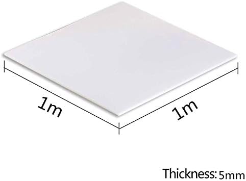 ALREMO HUANGXING - Лист силиконовата гума в бял цвят с добра изолация (Размер: 1000 mm x 1000 mm), - дебелина: 5 мм (Размери: