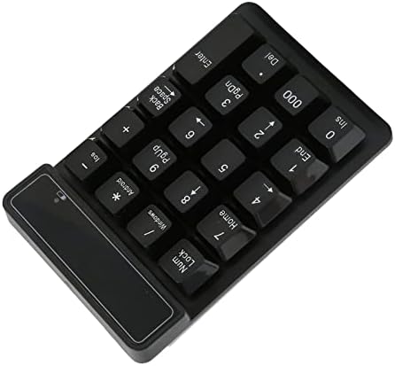 Безжична клавиатура VINGVO, Черна ABS 19-ключ клавиатура богат на функции за Безжична Цифрова клавиатура