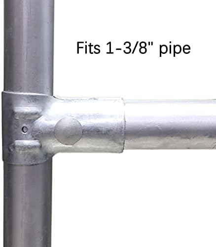 4 Комплект Т-образни скоби за крайни направляващи огради от верига връзка с диаметър 1-3 / 8 инча, крайни скоби от