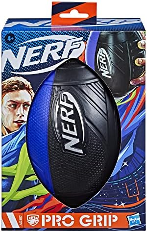 Футболна топка NERF Pro Grip, Синьо, Класически Пенопластовый топката, Лесно се ловят и хвърлят Топките за деца, Детски Спортни играчки, Идеални Пълнители за великденски