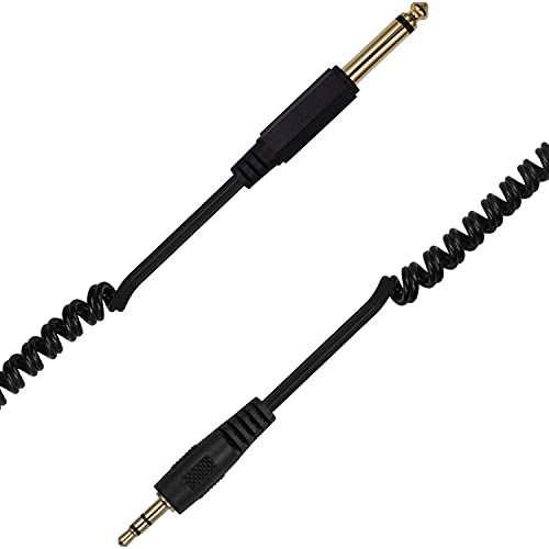 Кабел Duttek от 3,5 мм до 1/4 от 1/8 стерео до двойно по кабел 1/4 Моно, от 3.5 мм TRS Стерео куплунга, а до