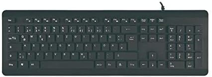 Клавиатурата на BoxWave, съвместима с Acer ConceptD 5 (CN515-51) (Клавиатура от BoxWave) - Водоустойчив USB-клавиатура, моющаяся Водоустойчив USB-клавиатура за Acer ConceptD 5 (CN515-51) - Черно jet black