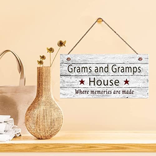 Табела на къщата на баба и дядо, Където се Раждат Спомени, Занемарено Фигура на стената, Подарък За баби и дядовци,