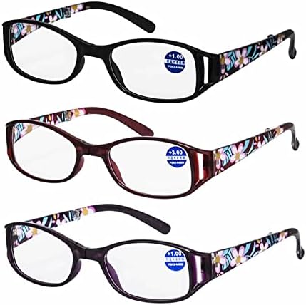 MEDOLONG Сгъваеми Очила за жени, Очила в рамки с Анти-Син Лъч, Увеличение + 2,00, Очила за четене, r06r