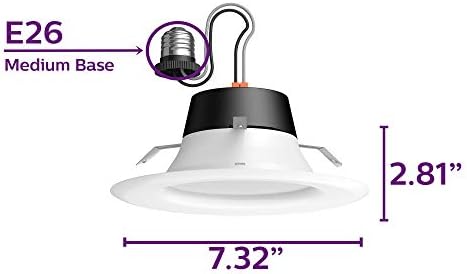- Вградени лампа Philips LED без трептене 5 /6 с регулируема яркост, технология EyeComfort, 750 Лумена, Мека