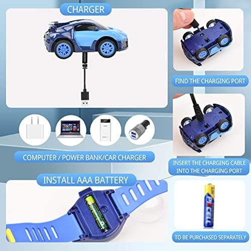 Fegalop 2022 Нови Мини-Радио-управляеми автомобили часовници-Играчки 2,4 Ghz Подвижни автомобилни часовници