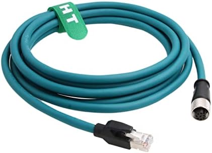 Ethernet кабел HangTon M12 A Code, 8-Пинов Конектор за свързване на до Кръпка-корду RJ45 Cat-7д за Промишлени