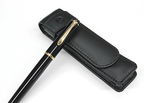 Кожен калъф за 2 писалки с мастило Pelikan, черен, 1 парче във всяка (923417)
