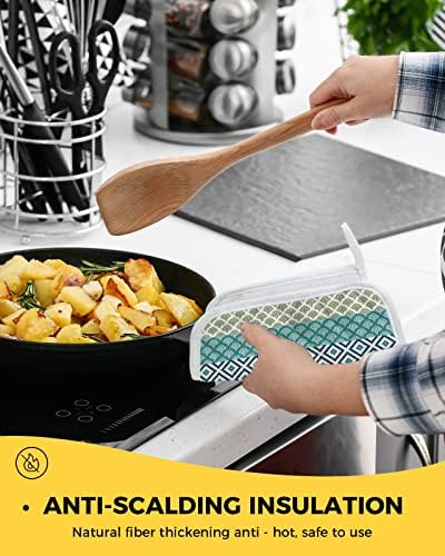 Кухненски ръкавици в Етнически Стил, Топлоустойчива Декоративни Трайни Подложки за горещи Ястия, Кухненски Прихваток