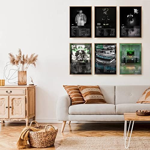 Плакат Yeat Корица на албума, Музикални Плакати за стая Естетически Стенно изкуство на Платното за декор на стаята, БЕЗ РАМКА (Комплект от 6 8x12 см) (Yeat, 8X12)
