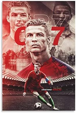 Футболната звезда Кристиано Роналдо Монтиране на Украса Картина на Платно Художествен Плакат Печат на Картини
