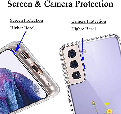 Калъф Unov Galaxy S21 Прозрачен с дизайн, Мека Амортизация от TPU, Тънка Защитна Делото с Релефен Модел за Samsung