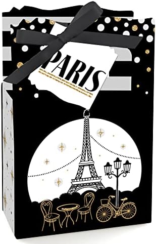 Голяма точка от звездите на Щастието над Париж - Подаръчни кутии за париж тематични партита - Комплект от 12
