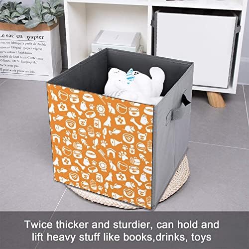 Сгъваема Кутия за съхранение на Кубчета от Плат за Мишки и Котки Fish 11-Инчови Сгъваеми Кутии За Съхранение с