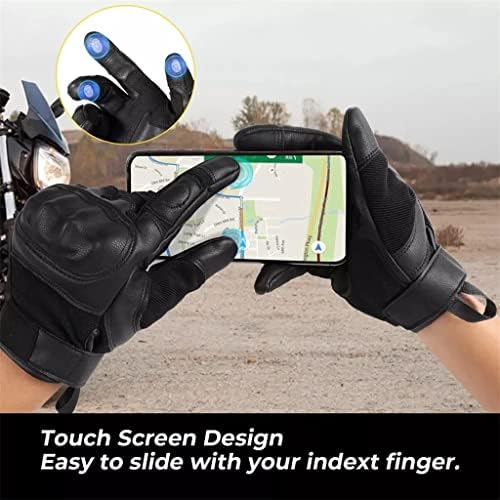Ръкавици за сензорен екран ADKHF за лов, фитнес на открито, ръкавици от изкуствена кожа с пълна пръст (Цвят: A, Размер: