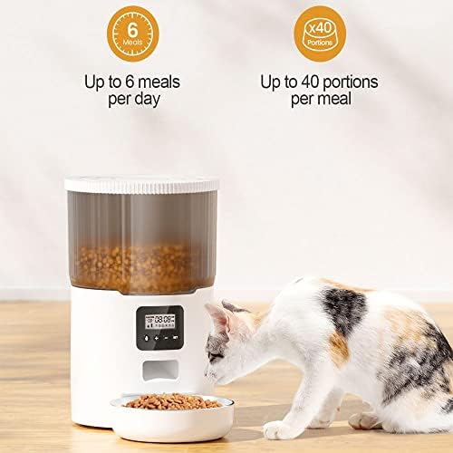 Бутон WXBDD Smart Automatic Пет Устройство с чаша от неръждаема стомана за автоматично хранене на кучета и котки