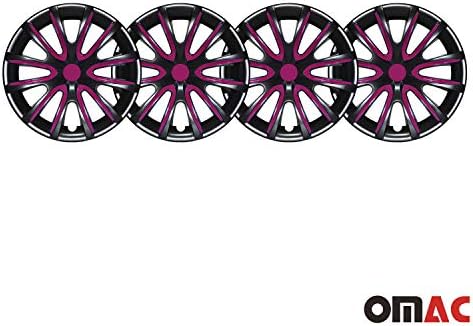 Капачки за джантите на колелото OMAC | Автомобилни Аксесоари 14-Инчови Капачки за ступиц в Стил OEM Комплект
