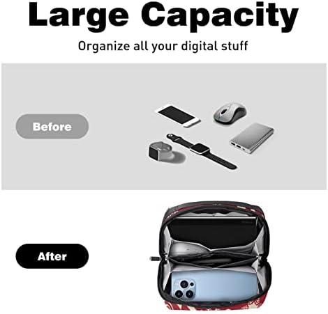 Електронен Органайзер, Малката Пътна Чанта-Органайзер за Твърди Дискове, Кабели, Зарядно устройство, USB,