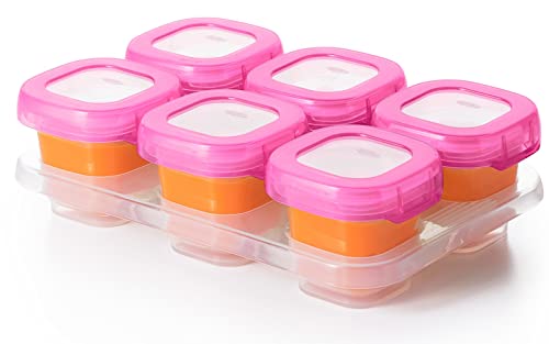 Контейнери за съхранение на хранителни продукти ОХО Детенце Baby Blocks с тегло 2 грама, Розов