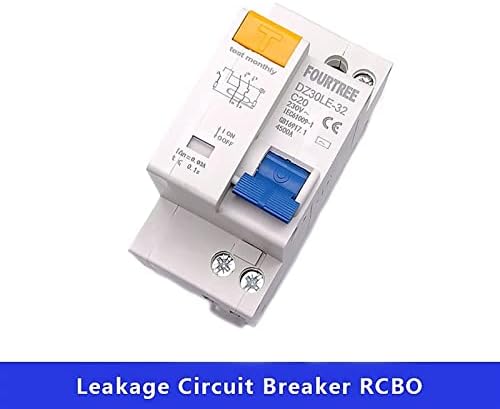 1 бр. ключ остатъчен ток DPNL DZ30L 230-1 P + N със защита от претоварване работен ток и късо съединение RCBO MCB (Размер: