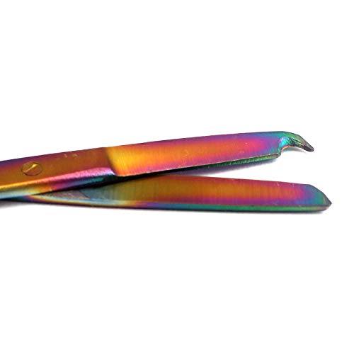 LAJA ВНАСЯ Комплект от 5 Цветни Титанови ножица Rainbow Бод от неръждаема стомана 4,5 инча