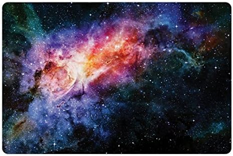 Преносим Космически подложка за домашни за храна и вода, Небесен Принт Звездна космическа мъглявината и Галактика